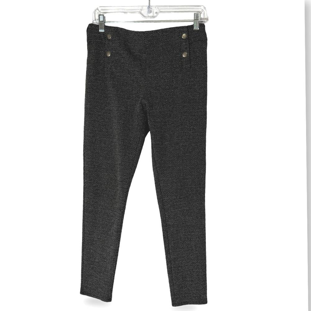 Ann Taylor High Rise Leggings Black and Gray Medium Ankle Length Size Medium - Picture 3 of 7